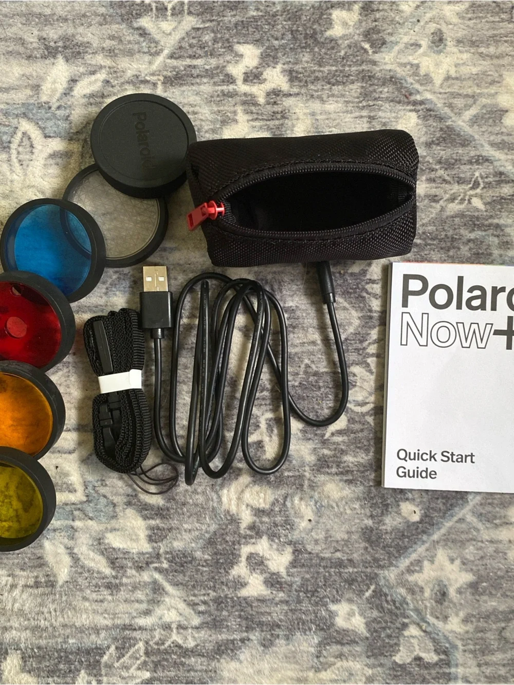 Polaroid I-Type Instant Camera in Teal Blue with Red Shutter